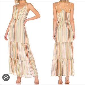 Jack by BB Dakota Grapefruit striped maxi dress